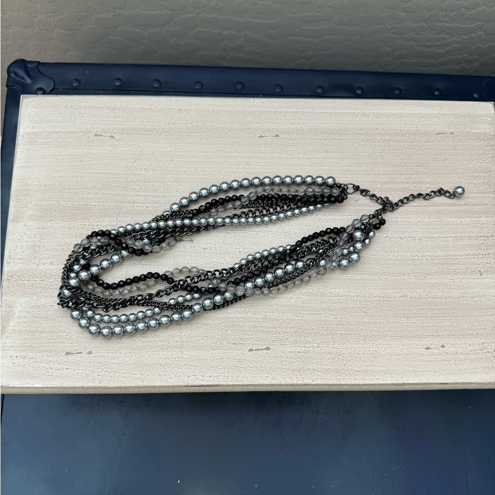 Stella and Dot layered beaded necklace